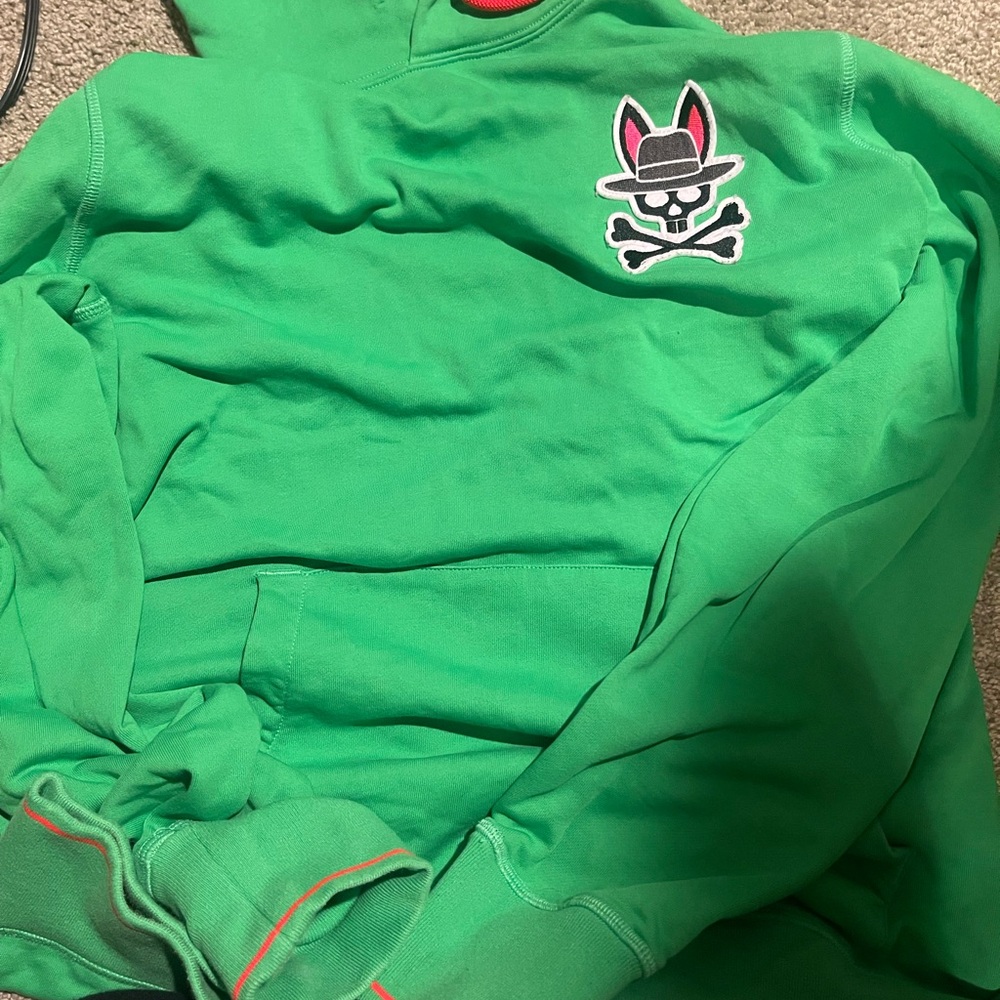 Psycho Bunny Green Hoodie with Logo